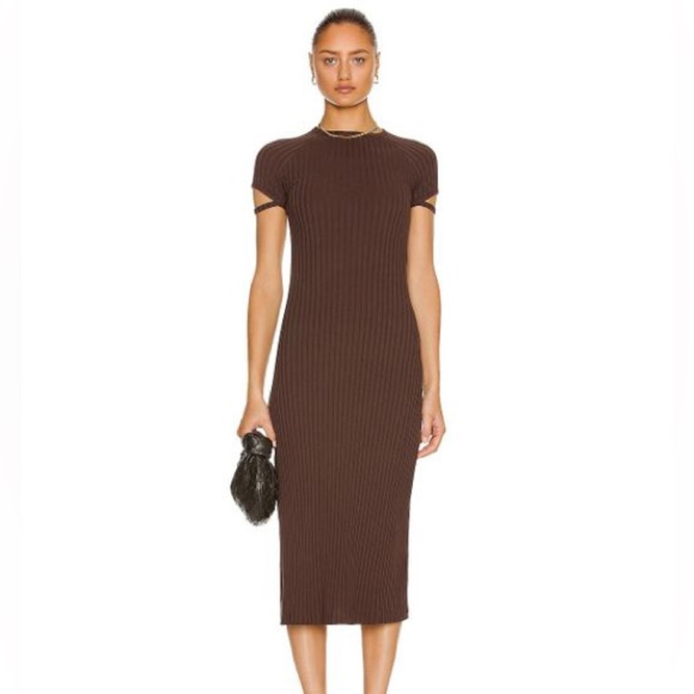 Helmut Lang rib tee midi dress